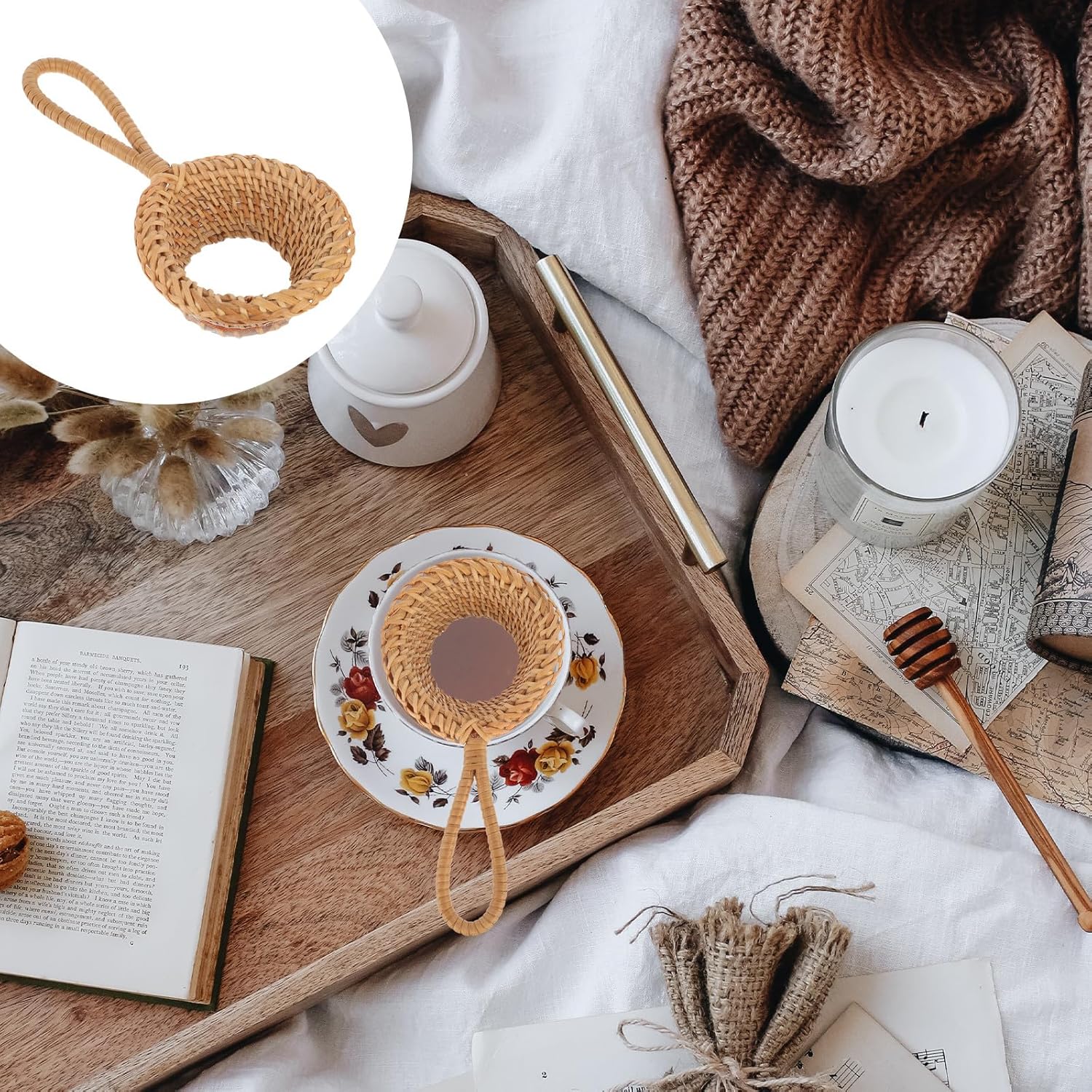 Coador de Chá de Rattan Artesa - Loose Leaf Tea Infuser avaliação e preço