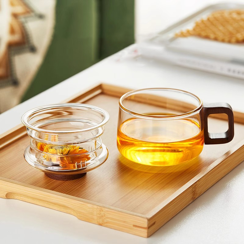 Xícara de chá de vidro com inf - Loose Leaf Tea Infuser avaliação e preço