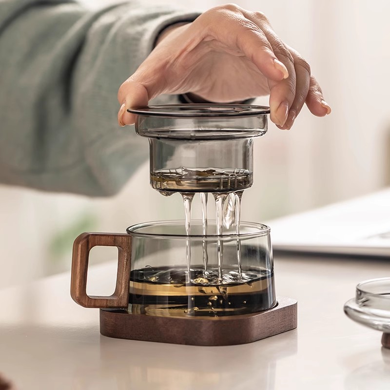 Xícara de chá de vidro com inf - Loose Leaf Tea Infuser avaliação e preço